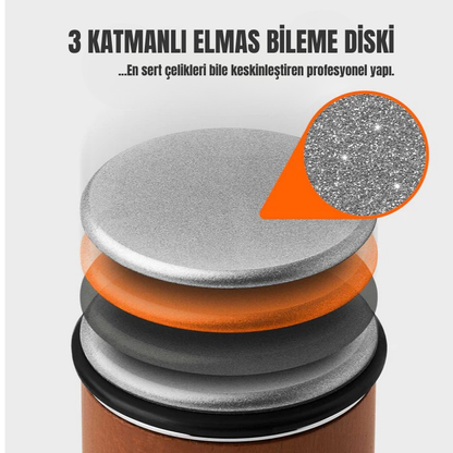 Auvesa™ Elmas Diskli Bıçak Bileyici